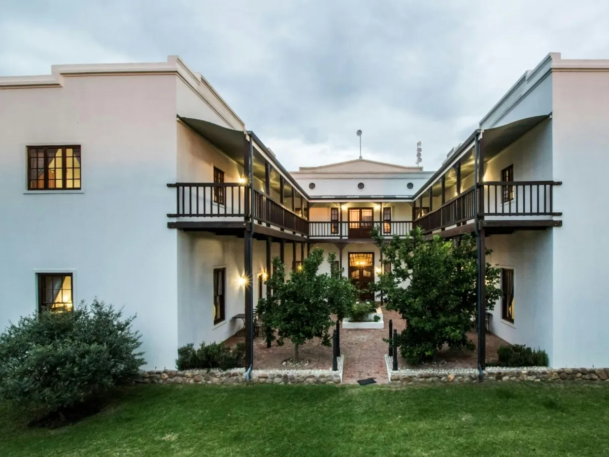 Two-storey courtyard building with balconies